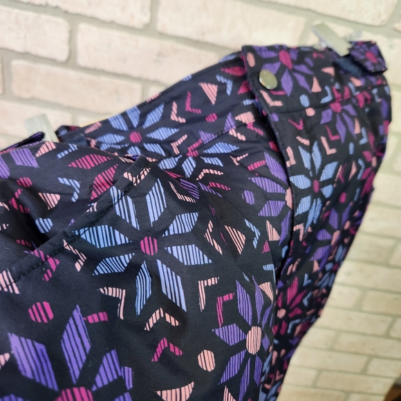 Columbia Big Girls Snowpants Black Pink Purple Aztec Print Size XL 18/20 - Picture 5 of 12